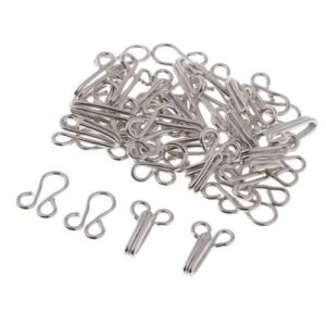 20   Sets   Silver   Hooks   And   Eyes   Bra   Fasteners   33mm