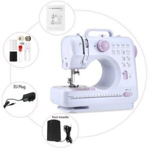 Portable Multiple Electric Sewing Machine Desktop Table Overlock DIY Clothes Thick Sew 12 Stitches