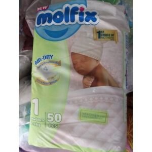 Molfix BABY DIAPERS FOR NEW BORN (SIZE 1)50 Pics