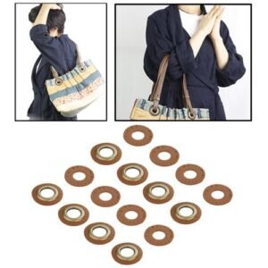 PU Leather Grommets Eyelets Set, Sew On Patches Light