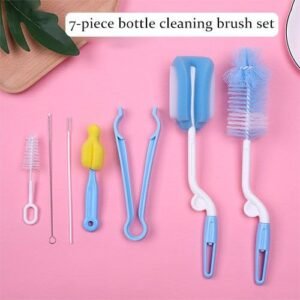 Set Of 7 Cleaning Brushes Bottles Thermos Bottles