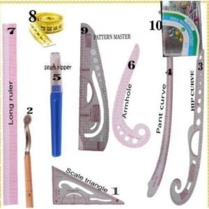 10pcs Sewing French Curve Sewing Dressmaking Tailor Ruler Set