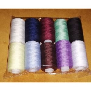 10 Large Spools Of Polyester Thread, Assortment