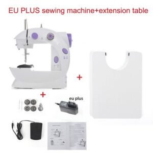 2019 Mini Portable Handheld Sewing Machines Stitch Sew Needlework Cordless Clothes Fabrics Electrec Sewing Machine Stitch Set 16?PLUG With Table?