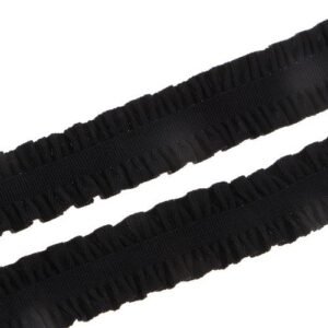 10 Yards 13mm Elastic Lace Ribbon Belt Skirt Clothes Black