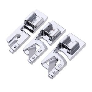 3x Metal 3/4/6mm Narrow Rolled Hem Foot Presser For