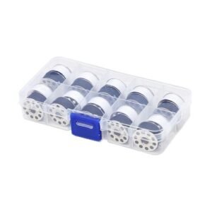 20Pcs Metal Bobbins Thread Spools  With Case
