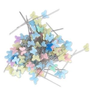200 Pcs 2 Inch Sewing Pins Flat Head Straight Pins Butterfly Head Sewing Pins for DIY Projects Dressmaker Decoration