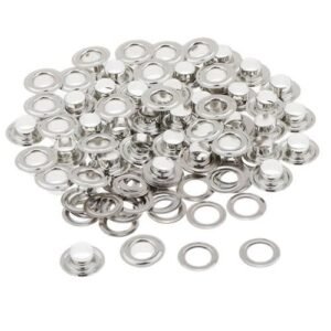 50x Metal Grommets Silver Grommets Grommets For Clothing Leather