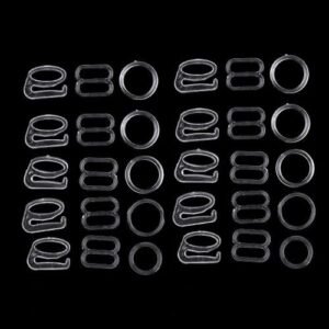 10 Sets Nylon Bra Strap Adjuster Slider/Hooks/  DIY White