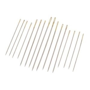 16-Pack Steel Big Eye Hand Sewing Needles Set With Different Sizes