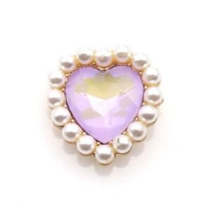 10 PCS 20*18MM Alloy Pearl Heart Decoration Tool Can Be d For Necklace Jewelry Clothing on Decoration Accessories