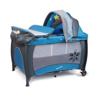 Mama Kids Baby Foldable Trend Yard Bed Cot With Canopy