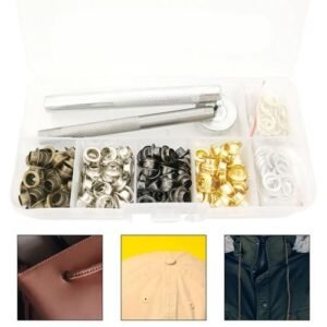 5mm Eyelets Grommets Tool  Die Punch Canvas Bags Washer 200 Sets