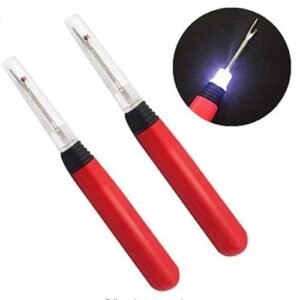 2x Handy Lighted Seam Ripper Thread  With Led Light Opening Hems