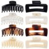 8Pcs Plastic Matte Hair Claws Hair Clips Combination Set - J