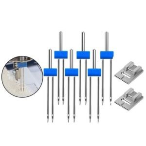 6 Pcs Double  With 2x9 Groove Pintuck Presser Foot 2/90 3/90