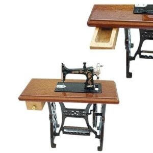 2pcs 1/6 Miniature Sewing Machine BJD Doll Decor Props Tailor Toy For
