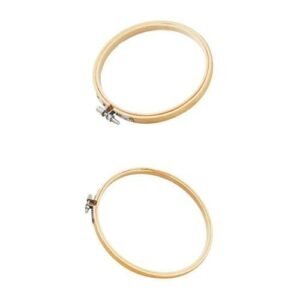 2Pcs Bamboo Embroidery Frame Hoop Ring Cross Stitch Sewing