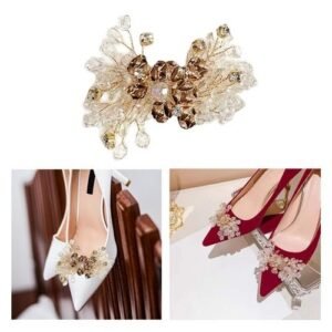 Shoe Charm Shoe Flower For Pumps Holder Shoe 1pc Gold