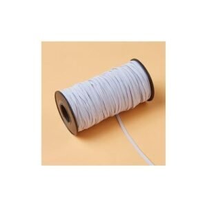 Roll 1/4" Flat Elastic Cords Knit Braided Sewing Bands Ropes White