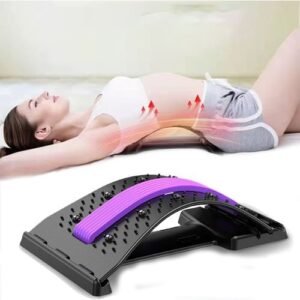 Back Massager Waist Relax Mate Stretcher Lumbar Spine-Purple