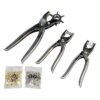 3 In1 Heavy Duty Punches,Eyelet Pliers,Snap Pliers,Snap Button Grommet Setter Tool Kit