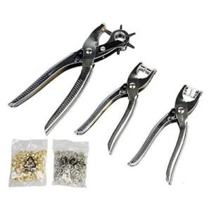 3 In1 Heavy Duty Punches,Eyelet Pliers,Snap Pliers,Snap Button Grommet Setter Tool Kit