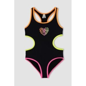 Defacto Girl Special Collection Regular Fit Woven Swimsuit - Black