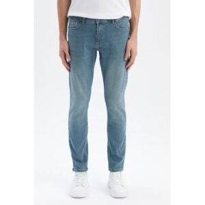 Defacto Man Special Collection Pedro-Slim Fit Denim Denim Trousers - Green