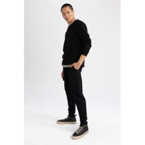 Defacto Man Regular Fit Knitted Trousers - Black