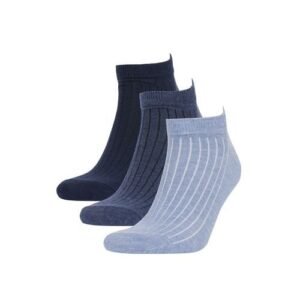 Defacto 3 Piece Man Casual Low Cut Socks - Navy
