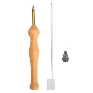 DIY Embroidery Pen Punch  Felting Threader Set Wooden Handle