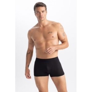 Defacto Man Casual Regular Fit Knitted Boxer - Black