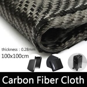 1mx1m 3K Carbon Fiber Fabric Cloth 2x2 Twill Weave Weaving 200g For Car