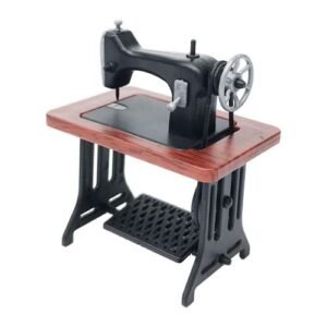Dollhouse Furniture Sewing Machine DIY Crafts Plastic Tailor Toy Red