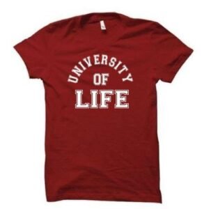 Danami University Of Life Printed T-Shirt- Wine