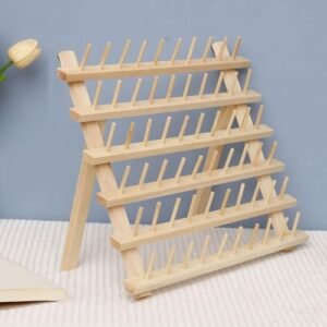 Sewing Thread Rack Holder Wood Spool Holder For Tailors
