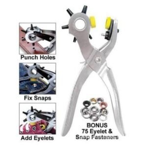 3in1 PUNCHER Punch Holes, Fix Snap, And Add Eyelets.