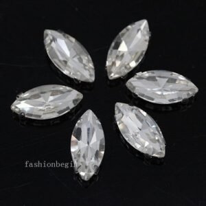 All-size Navette 24-color Glass Stone Flatback Sew