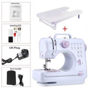 1 Set Mini Desktop Multiple Electric Sewing Machine Portable Household Work Presser Foot Pedal Sew
