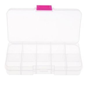 Clear Plastic Storage Organizer Craft Beads Jewelery Tool Box Case 10