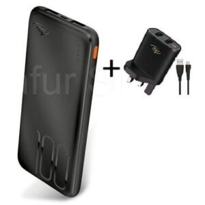 itel 10000mAh 2.1A Fast Charging Power Bank + Fast Charger