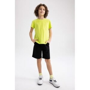Defacto Boy Casual Regular Fit Knitted Short - Black