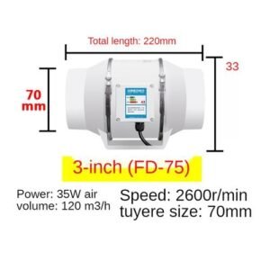 4 Inch Extractor Fan Low Noise Inline Duct Hydroponic Air