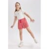 Defacto Girl Casual Woven Short - Red