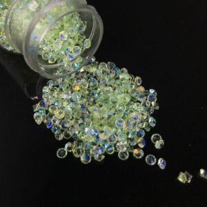 30ml Crystal Nail Glitter Multi Colors 3D Visual Effect Nail Gems Light Green