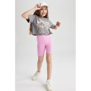 Defacto Girl Casual Knitted Leggings - Pink
