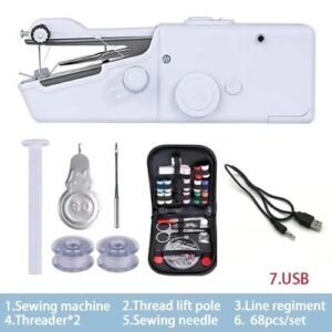 Embroidery Machine Clothes Sewing Machine Handy DIY Press Fabrics for Sewing Set Hand-held Portable Manual Mini Apparel Supplies