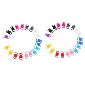 40pcs Colorful Contoured Curve Quick Side Release Plastic Buckle Snap